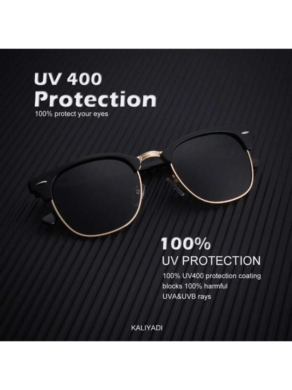 Unisex Polarized Sunglasses - Retro Semi-Rimless Driving Shades, UV Protection